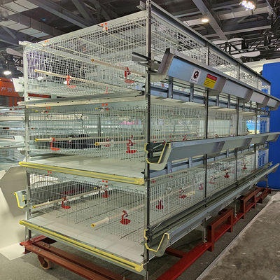 Poultry Farm Q235 3 - 4Tier Battery Chicken Cage Broiler Breeding Use